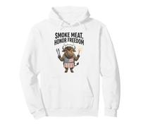 Smoke Meat, Honor Freedom Independence Day 4th Of July Bbq Pullover Hoodie