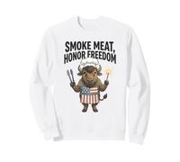 Smoke Meat, Honor Freedom Independence Day 4th Of July Bbq Sweatshirt