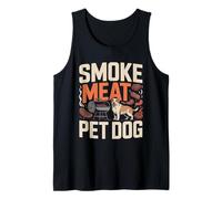Smoke Meat Pet Dog Funny BBQ Grilling Joke Tank Top