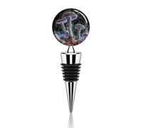 Smoke Mushrooms Wine Stopper Zinc Alloy Beverage Bottle Stopper Reusable Leak Proof Wine Cork Cute Champagne Saver Decorative Bottle Sealer Plug Gift for Men Women