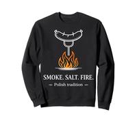 Smoke Salt Fire Polish Tradition BBQ Design Sweatshirt