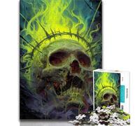 Smoke Skull 1000 Pieces Jigsaw Puzzle For Adults Teens,Learning Educational Toy for Is Ideal As A Gift for The Whole Family (38x26cm)