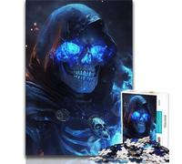 Smoke Skull Jigsaw Puzzles for Adults 2000 Piece,Stress Reliever Difficult Challenge Deal As Gifts for The Whole Family 70x100cm