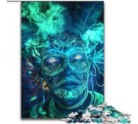 Smoke Skull Jigsaw Puzzles for Teenagers 1000 Piece, Help The Brain Exercise Addictive Toys to Cultivate Patience Perfect Decoration (size 26x38cm)
