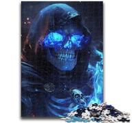 Smoke Skull Jigsaw Puzzles for Teenagers 1000 Piece Puzzle,Challenging To Complete But Fun And Humorous Educational Game for Birthday (38x26cm)