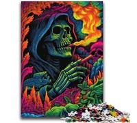 Smoke Skull Jigsaws Puzzles 2000 Pieces for Teenagers Gifts,Challenging Game And Family Play with Fully Interlocking Randomly Shaped Pieces (70X100cm)