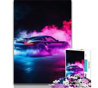 Smoke Sports Car Puzzles for Adults 1000 Pieces,Challenging To Complete But Fun And Humorous Educational Game for Birthday 38x26cm