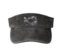 Smoke Style Flag of South Korea Sun Visor Hats for Women Men Sun Hat Sports Golf Caps Baseball Cap Black