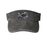 Smoke Style Flag of South Korea Sun Visor Hats for Women Men Sun Hat Sports Golf Caps Baseball Cap Deep Heather
