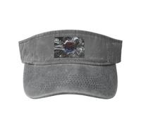 Smoke Style Flag of South Korea Sun Visor Hats for Women Men Sun Hat Sports Golf Caps Baseball Cap Gray