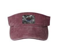 Smoke Style Flag of South Korea Sun Visor Hats for Women Men Sun Hat Sports Golf Caps Baseball Cap Red