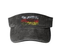 Smoke Style Flag of South Ossetia Sun Visor Hats for Women Men Sun Hat Sports Golf Caps Baseball Cap Black