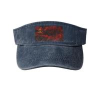 Smoke Style Flag of The Soviet Union Sun Visor Hats for Women Men Sun Hat Sports Golf Caps Baseball Cap Navy Blue