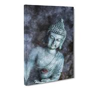 Smoke Surrounding The Buddha Canvas Print | Gallery Wrapped 30mm Frame Wall Art | 30x20 inches | Ready to Hang | Abstract Religious Picture | Living Room Bedroom Lounge Office