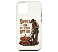 Smoke Them If You Got Them Skeleton Cowboy Western BBQ Grill Case for iPhone 12/12 Pro