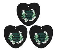 Smoke Weeds Every Day Car Air Freshener 3-pack Aromatherapy Tablets Hanging Scented Cards for Rooms Bathrooms Wardrobe Love form
