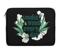 Smoke Weeds Every Day Laptop Sleeve Case with Zippered Notebook Computer Pocket Protective for Office Travel