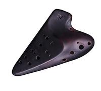 Smoked Double-tube Alto C Key Ceramic Ocarina Performance-grade Double-tube Adult Beginner Ocarina ocarina instrument