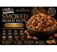 Smoked Mixed Nuts 2kg - Pub Snacks Smoke Flavoured Salted Almonds Macadamia Cashews Peanuts Smokey Flavour Seasoned Nut Mix Dry Roasted Baked Salted Bar Cocktail Beer Snacks Savoury Bulk Snacking Eat