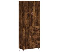 (smoked oak, 1 door 3 drawers) vidaXL Highboard Sideboard Storage Cabinet Side Cabinet Black Engineered Wood