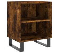 (smoked oak, 1 pcs) vidaXL Bedside Cabinet Bed Table Nightstand Side Table Black Engineered Wood