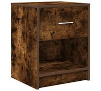 Bedside Cabinet Engineered Wood Smoked Oak 40x34x50 cm Drawer Nightstand Solid.