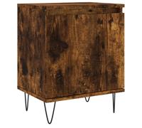 (smoked oak, 1 pcs) vidaXL Bedside Cabinets Bedside Table 2 pcs High Gloss White Engineered Wood