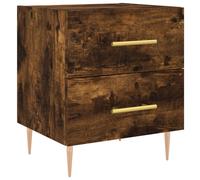 (smoked oak, 1 pcs) vidaXL Bedside Cabinets Bedside Table Nightstand 2 pcs White Engineered Wood