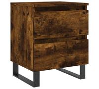 (smoked oak, 1 pcs) vidaXL Bedside Cabinets Side Table Nightstand 2 pcs Sonoma Oak Engineered Wood