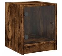 Bedside Cabinets with Glass Doors Nightstand Bed Side Table End Table vidaXL