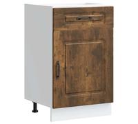(smoked oak, 1 pcs) vidaXL Oven Cabinets Kitchen Cabinet Oven Unit 2 pcs Lucca Engineered Wood