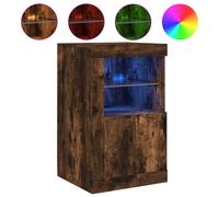 (smoked oak, 1 pcs) vidaXL Side Cabinet with LED Lights Storage Sideboard Cupboard Engineered Wood