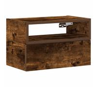 (smoked oak, 1 pcs) vidaXL Wall-mounted Bedside Cabinet Brown Oak 45x26x28.5 cm