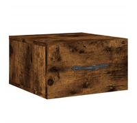(smoked oak, 1 pcs) vidaXL Wall-mounted Bedside Cabinet Floating Cabinets Nightstands Smoked Oak