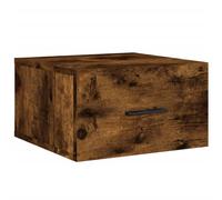 vidaXL Wall-mounted Bedside Cabinet Smoked Oak 35X35X20 Cm, Brown
