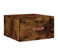 vidaXL Wall-mounted Bedside Cabinet Smoked Oak 35x35x20 cm