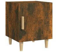 Vidaxl Bedside Cabinet Smoked Oak Engineered Wood, Brown