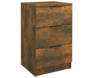 (smoked oak, 1) vidaXL Bedside Cabinets Night Stand End Table Side Table Bed Drawer Cabinet