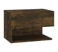 (smoked oak, 1) vidaXL Wall Bedside Cabinet Floating Nightstand Bedside Unit Hanging Cabinet