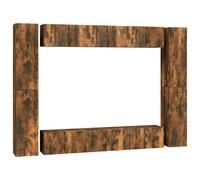 (smoked oak, 10 pcs) vidaXL TV Cabinet Set Engineered Wood TV Unit Multi Colours/Sizes 4/6/10 Piece