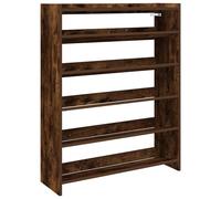 (smoked oak, 100 cm/ 80 cm) vidaXL Shoe Rack Shoe Cabinet Shoe Storage Shelf Hall Cupboard Engineered Wood