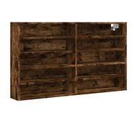 (smoked oak, 100 x 15 x 58 cm) vidaXL Vitrine Cabinet Wall Mounted Cabinet Floating Cabinet Engineered Wood