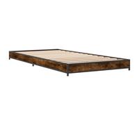 (smoked oak, 100 x 200 cm/ 14.5 cm) vidaXL Bed Frame Bed Black 180x200 cm Super King Engineered Wood and Metal