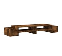 (smoked oak, 100 x 27 x 15 cm) vidaXL Monitor Stand with Storage Monitor Stand Display Stand Engineered Wood