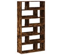(smoked oak, 100 x 33 x 187.5 cm) vidaXL Room Divider Privacy Screen Room Partition Bookcase Engineered Wood