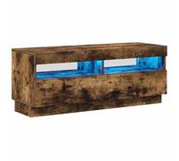 (Smoked oak, 100 x 35 x 40 cm (L x W x H)) vidaXL TV Cabinet with LED Lights Entertainment Centre TV Stand Media TV Unit