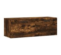 (smoked oak, 100 x 36.5 x 35 cm) vidaXL Wall Cabinet Wall Storage Display Cabinet Grey Sonoma Engineered Wood