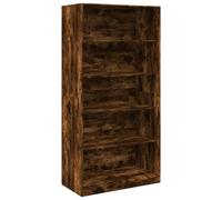 (smoked oak, 100 x 50 x 200 cm/ 4 shelves piece) vidaXL Wardrobe Clothing Storage Hanger Clothes Cabinet Closet Engineered Wood