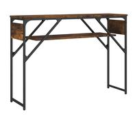 (smoked oak, 105 x 30 x 75 cm) vidaXL Console Table with Shelf Hallway Side Table End Table Engineered Wood