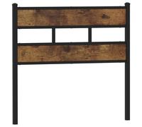 (smoked oak, 107 cm) vidaXL Headboard Bed Header Bed Headboard Brown Oak Steel and Engineered Wood